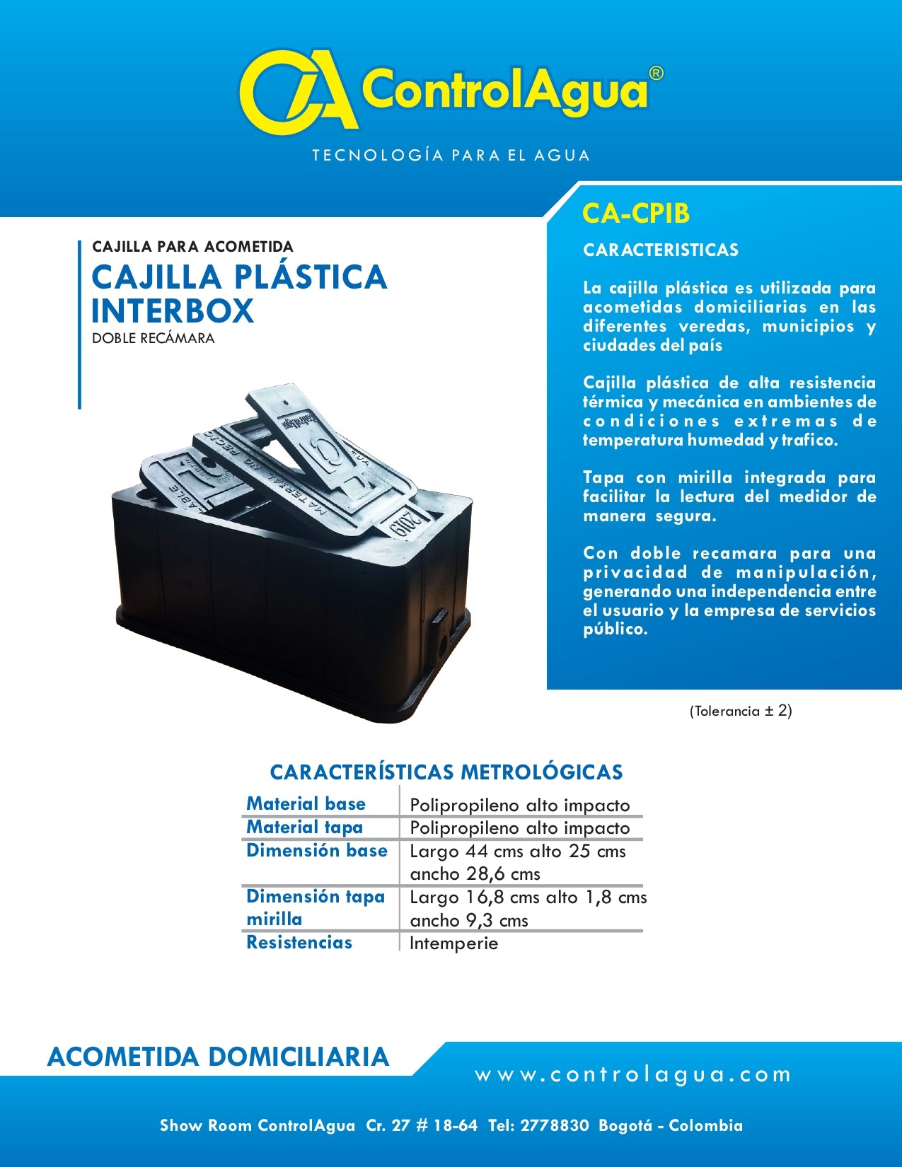 Cajilla Plástica Interbox Doble Recamara